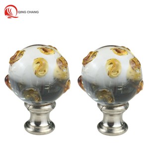 Nice design crystal glass lamp finials| QINGCHANG