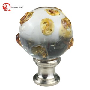 Nice design crystal glass lamp finials| QINGCHANG