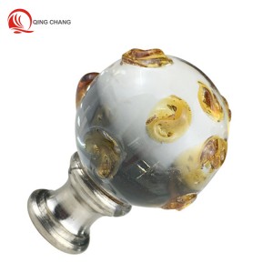 Nice design crystal glass lamp finials| QINGCHANG