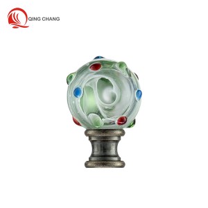 Exquisite colored dotted glass balls with antique brass lighting| QINGCHANG