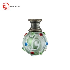 Exquisite colored dotted glass balls with antique brass lighting| QINGCHANG