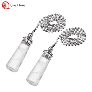 Ceiling fan pull switch, Fcatory hot sell transparent crystal cylinder | QINGCHANG