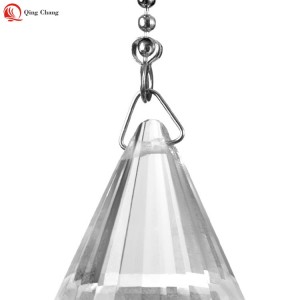 Fan light pull chains, Hot sell high quality transparent diamond crystal | QINGCHANG