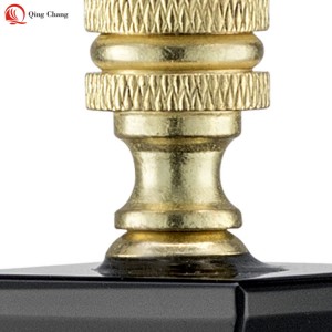 Crystal lamp finials, New design high quality black for lamp harp | QINGCHANG