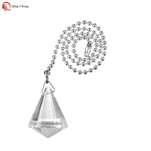 Fan light pull chains, Hot sell high quality transparent diamond crystal | QINGCHANG