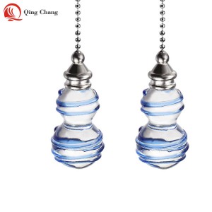 fan chain pull switch, Hot sell blue stripe pattern crystal gourd | QINGCHANG