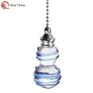 fan chain pull switch, Hot sell blue stripe pattern crystal gourd | QINGCHANG