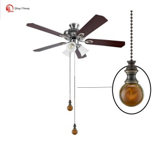 Ceiling fan pull chain extender, Factory wholesale amber color glass ball | QINGCAHNG
