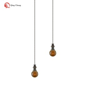 Ceiling fan pull chain extender, Factory wholesale amber color glass ball | QINGCAHNG