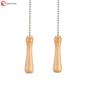 Ceiling light pull chain, Wholesale wooden cylinder shape pendant | QINGCHANG