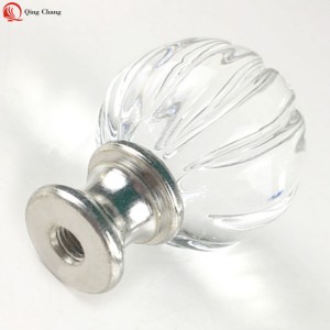 Glass ball finial, New design high quality stripe pattern | QINGCHAGN