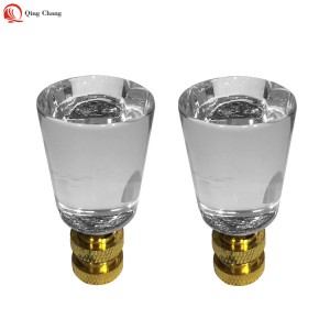 Crystal finials, Hot sell new design cylinder for lamp harp | QINGCHANG