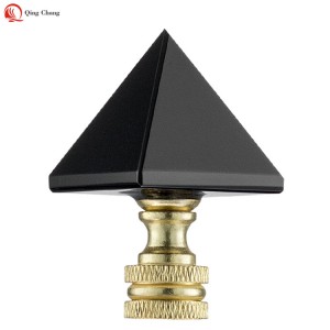 Crystal lamp finials, New design high quality black for lamp harp | QINGCHANG