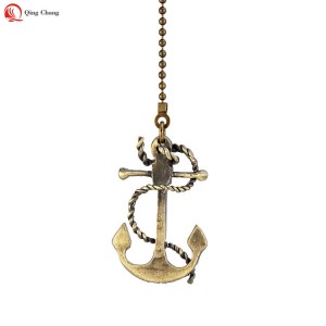 Metal pull chain, New design hot sell zinc alloy anchor shape pendant | QINGCHAGN