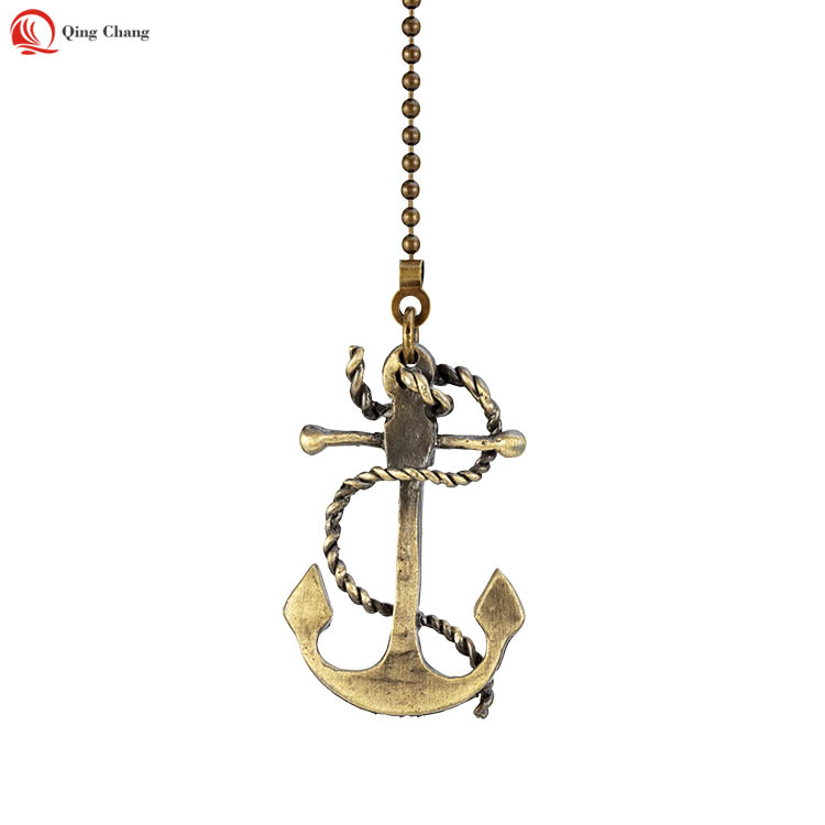Metal pull chain, New design hot sell zinc alloy anchor shape pendant | QINGCHAGN Featured Image