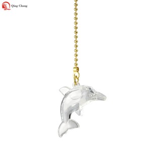 Fan pull chain, Wholesale high quality PU plastic dolphin shape pendant | QINGCHANG