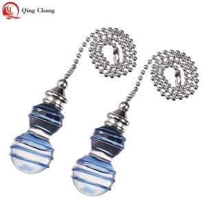 fan chain pull switch, Hot sell blue stripe pattern crystal gourd | QINGCHANG