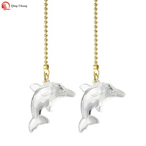 Fan pull chain, Wholesale high quality PU plastic dolphin shape pendant | QINGCHANG