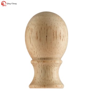 Wood ball finial, Hot sell factory new design for lamp harp | QINGCHANG