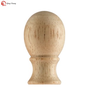 Wood ball finial, Hot sell factory new design for lamp harp | QINGCHANG