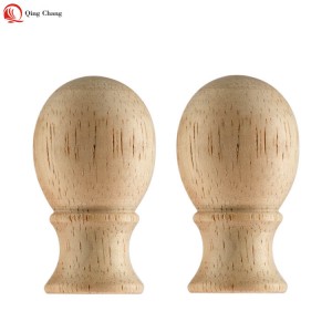 Wood ball finial, Hot sell factory new design for lamp harp | QINGCHANG