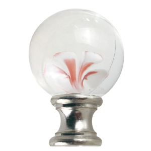 Factory hot sell  flower interior glass ball for lamp finial| QINGCHANG