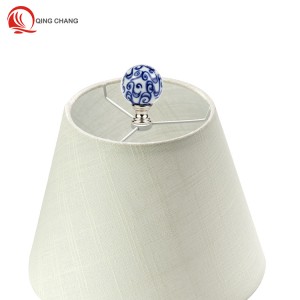 Blue and white porcelain lamp finials