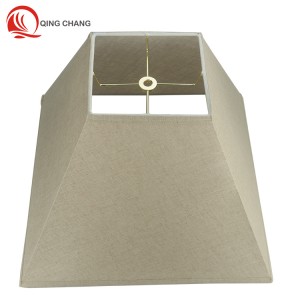 Lamp shade  natural linen fabric   square lampshade