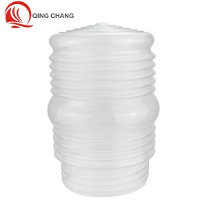 Transparent cylindrical plastic lampshade