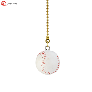 Nice design plastic baseball shape ceiling fan pull chain| QINGCHANG