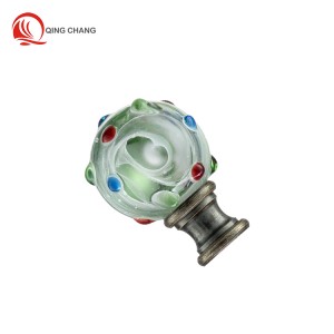 Exquisite colored dotted glass balls with antique brass lighting| QINGCHANG