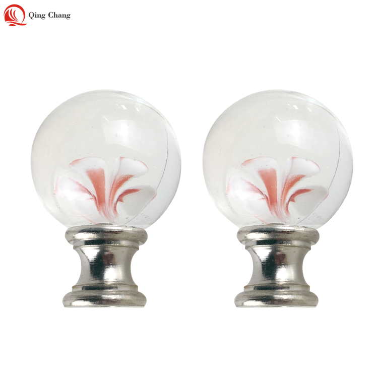 Factory hot sell  flower interior glass ball for lamp finial| QINGCHANG Featured Image