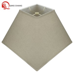 Lamp shade  natural linen fabric   square lampshade