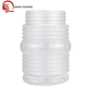 Transparent cylindrical plastic lampshade