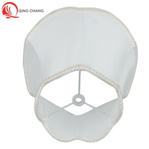 2023 new design hot sell white color fabric lampshade for table lamp