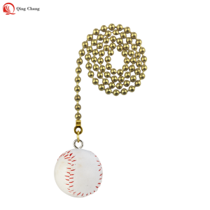 Nice design plastic baseball shape ceiling fan pull chain| QINGCHANG