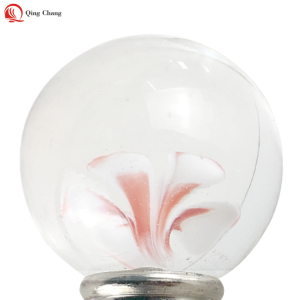 Factory hot sell  flower interior glass ball for lamp finial| QINGCHANG