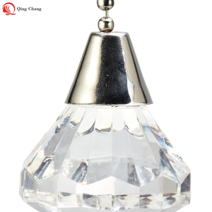 Transparent crystal designed with reflective shape ceiling fan pull chain| QINGCHANG